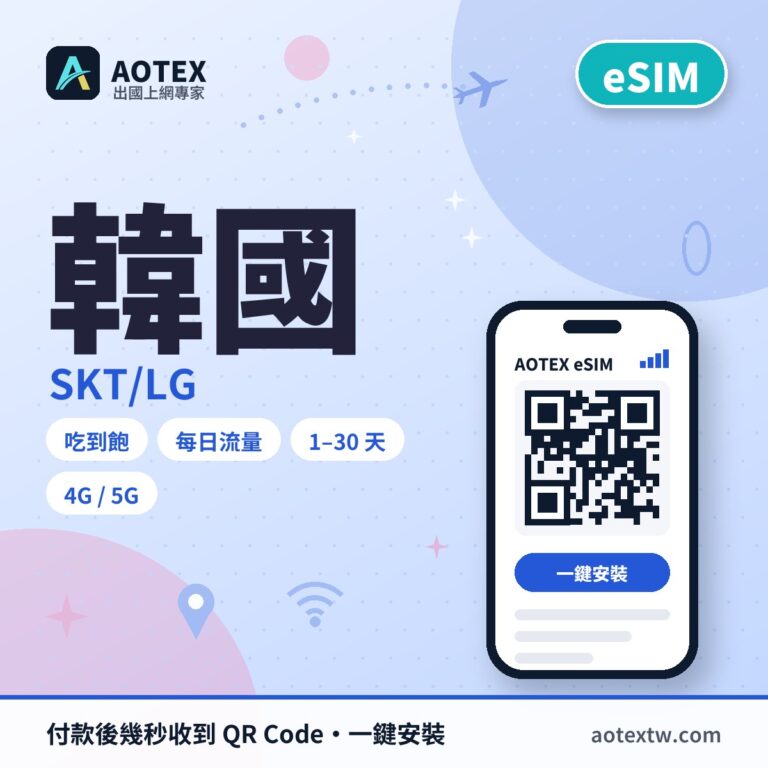 韓國SKT/LG上網 eSIM - AOTEX