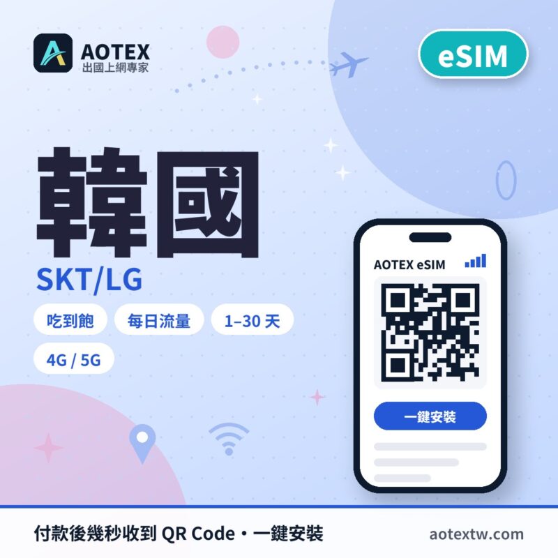 韓國SKT/LG上網 eSIM - AOTEX