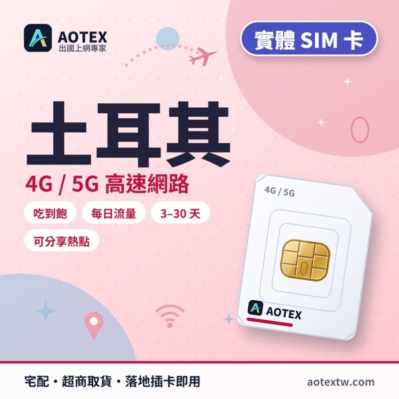 土耳其 實體 SIM 卡 - AOTEX