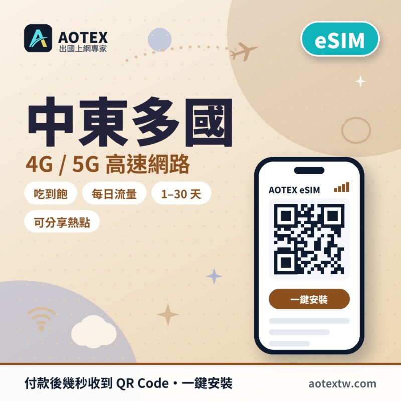 中東多國 eSIM - AOTEX